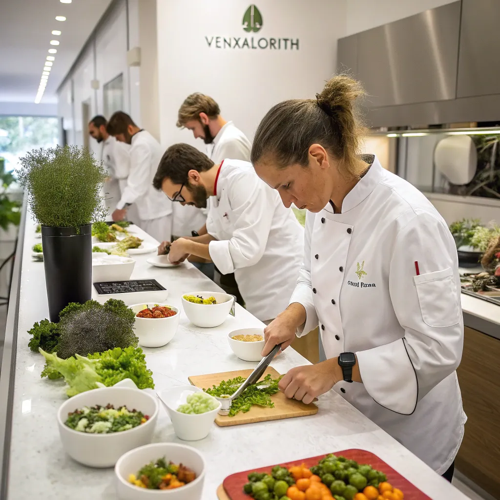 Team of vegan chefs at VENXALORITH
